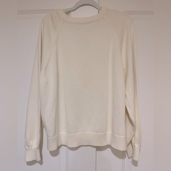 J.Crew, NWT cotton/cashmere sweater size XL cream color - Picture 2 of 4
